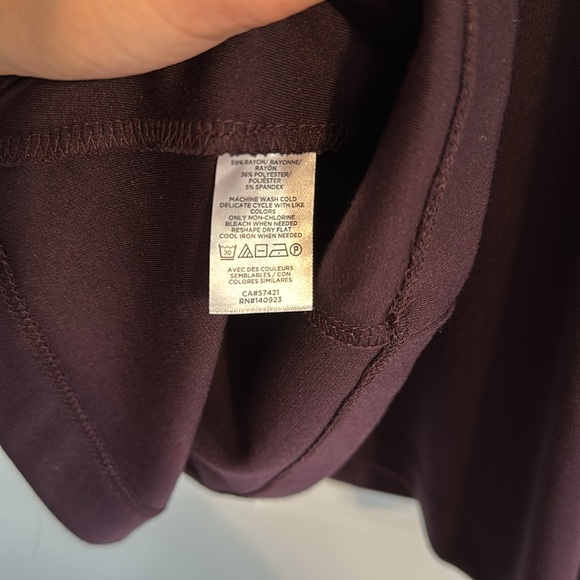 Long Sleeve Purple Dress LOFT - Picture 3 of 4